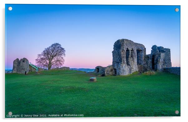 Kendal castle Sunrise  Acrylic by Jonny Gios