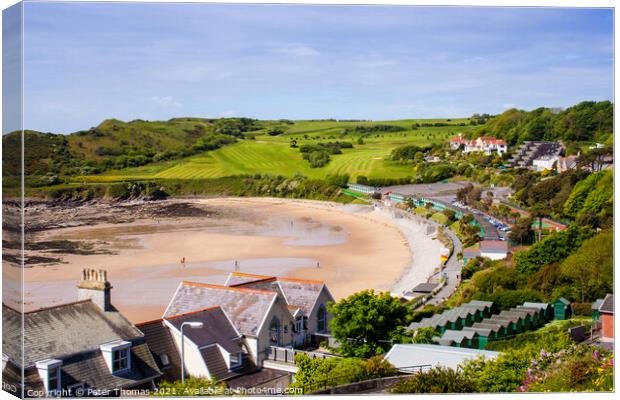 Secluded Beach Haven Canvas Print by Peter Thomas