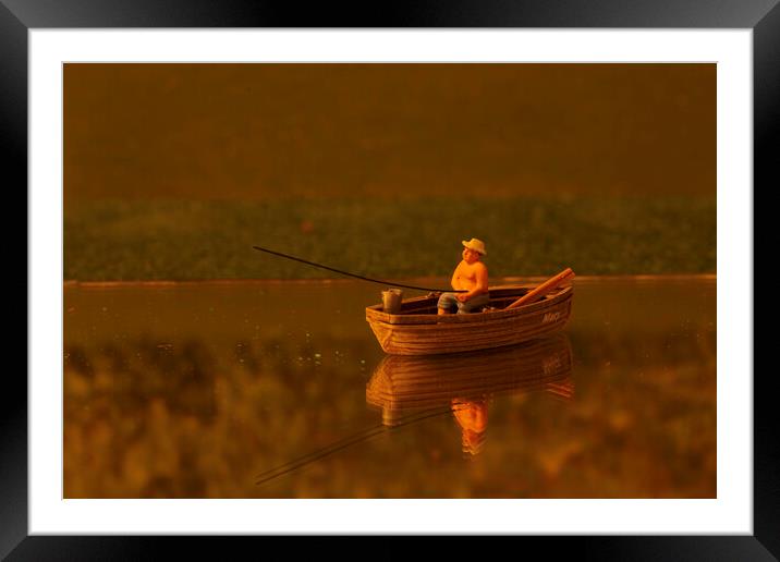 Fishing In Autumn Framed Mounted Print by Steve Purnell