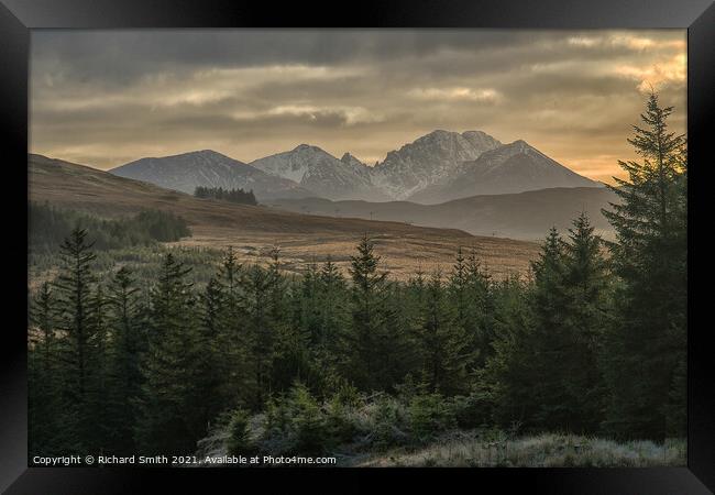 Blabheinn and surrounding hills from the Struan road. Framed Print by Richard Smith