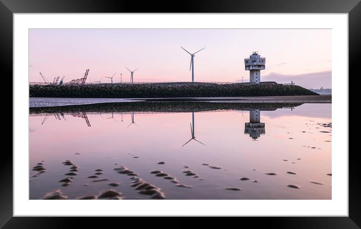 Reflections of Seaforth Docks Framed Mounted Print by Jason Wells