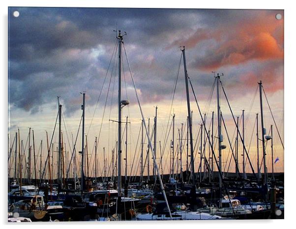 Lymington Harbour Acrylic by Jules Camfield