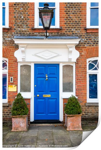 Blue front door Print by Kevin Hellon