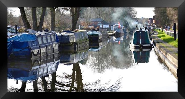 Narrowboats  Framed Print by Tony Williams. Photography email tony-williams53@sky.com