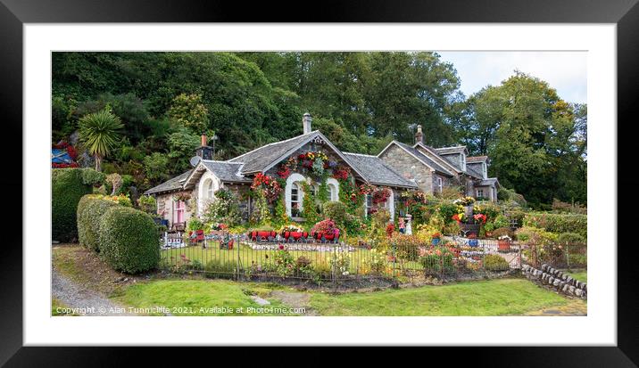 Aldochlay Cottages Framed Mounted Print by Alan Tunnicliffe