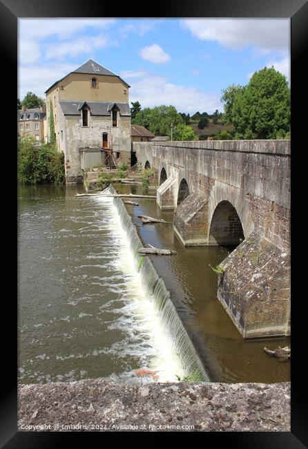 Picturesque Bridge, Fresnay-sur-Sarthe, France Framed Print by Imladris 