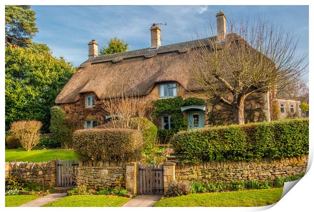 Thatched Cottage Chipping Campden Print by David Ross
