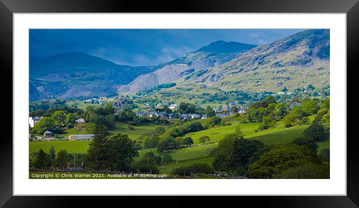 The Vale of Ffestiniog North Wales Framed Mounted Print by Chris Warren