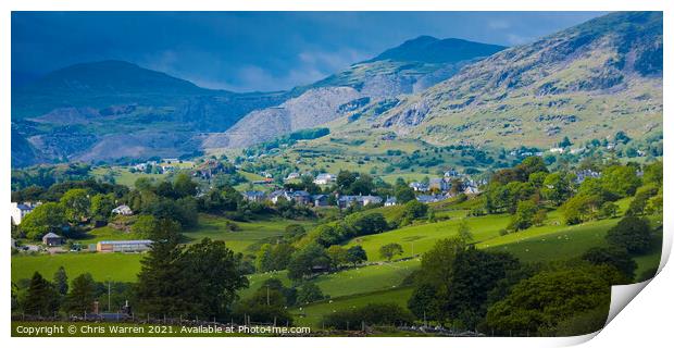 The Vale of Ffestiniog North Wales Print by Chris Warren