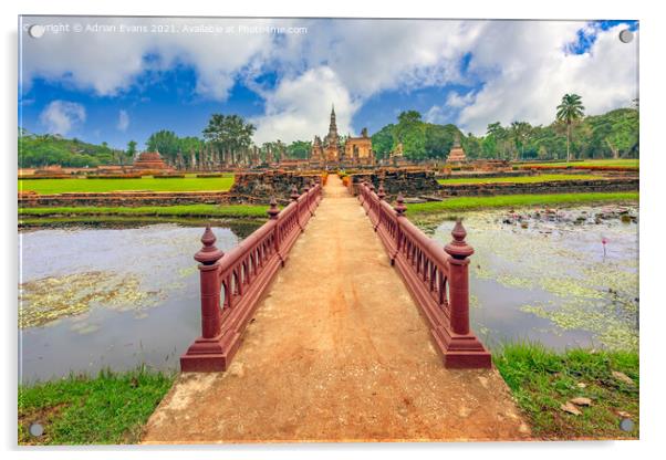 Sukhothai Historical Park Thailand Acrylic by Adrian Evans
