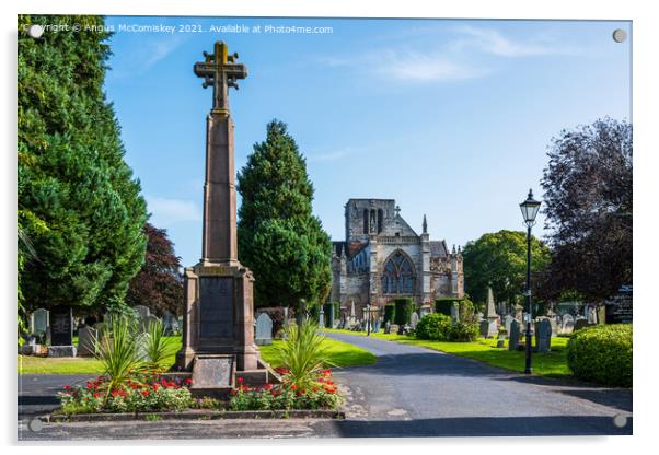 War memorial at St Mary’s Parish Church Haddington Acrylic by Angus McComiskey