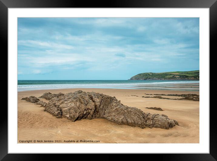 Croyde Bay on the North Devon Coast in September  Framed Mounted Print by Nick Jenkins