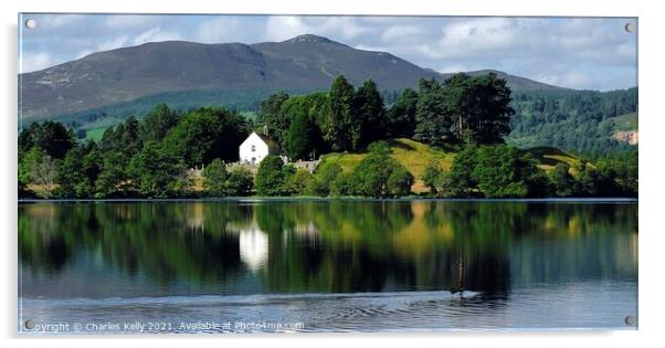 Alvie Church Reflections Acrylic by Charles Kelly