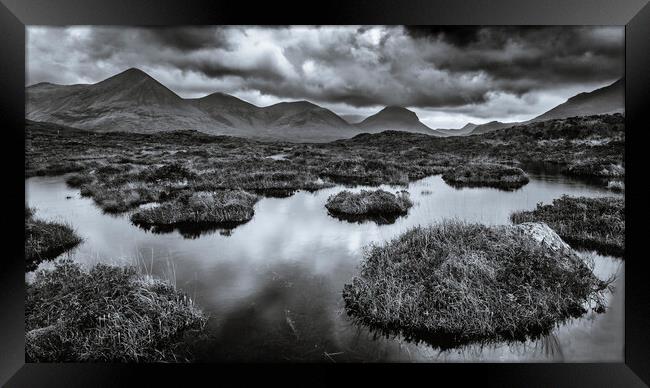 The Red Cuillin Range - Isle of Skye Framed Print by John Frid