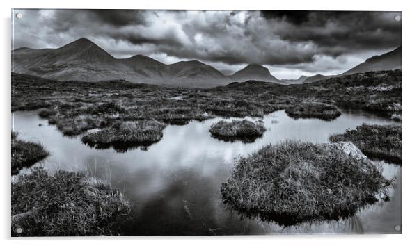 The Red Cuillin Range - Isle of Skye Acrylic by John Frid