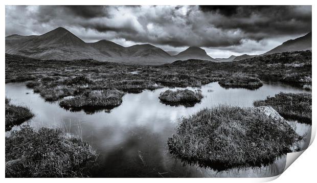 The Red Cuillin Range - Isle of Skye Print by John Frid