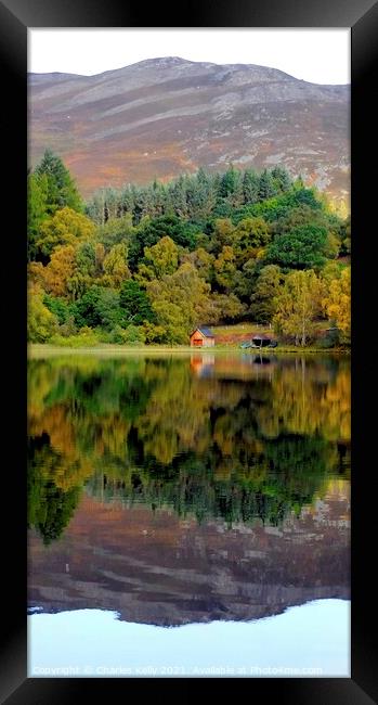 Reflections on Loch Alvie Framed Print by Charles Kelly