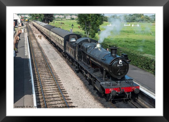 Steam Locomotive 3850 resting at Williton Station  Framed Mounted Print by Nick Jenkins