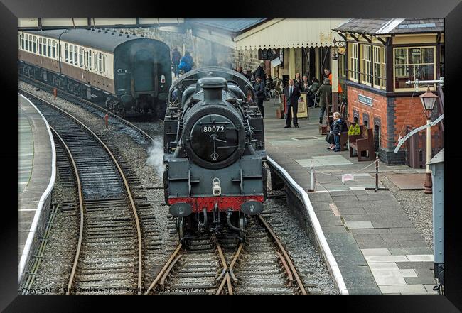 Steam Engine 80072 at Llangollen Railway Station  Framed Print by Nick Jenkins