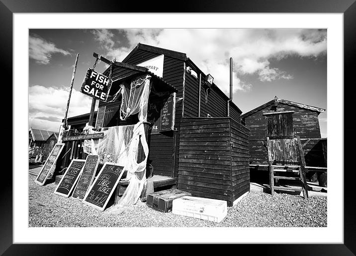 Fish For Sale - Aldeburgh Framed Mounted Print by Simon Wrigglesworth