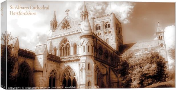 St Albans Cathedral  Canvas Print by Alessandro Ricardo Uva