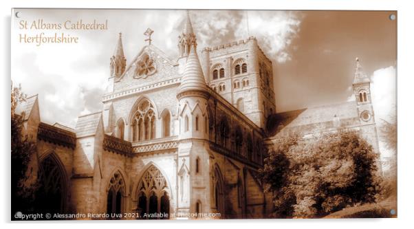St Albans Cathedral  Acrylic by Alessandro Ricardo Uva
