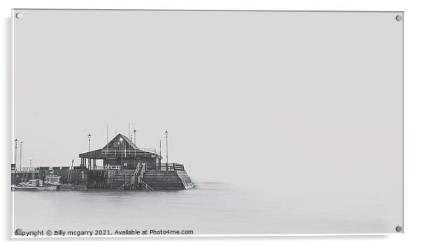 Boradstairs Pier on the kent Coast minimal Acrylic by Billy McGarry