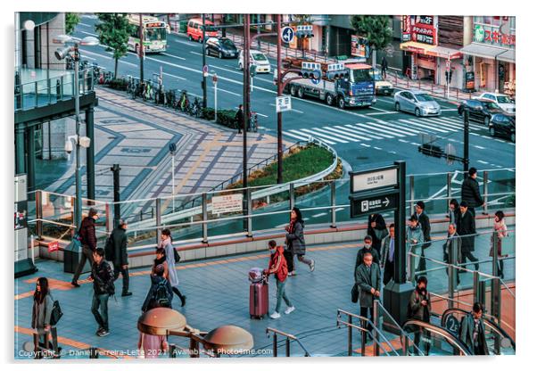 Crowded Urban Scene, Osaka - Japan Acrylic by Daniel Ferreira-Leite