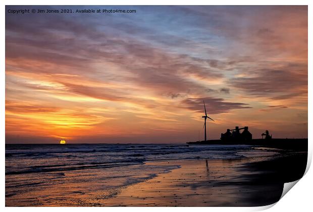 January daybreak on the beach. Print by Jim Jones