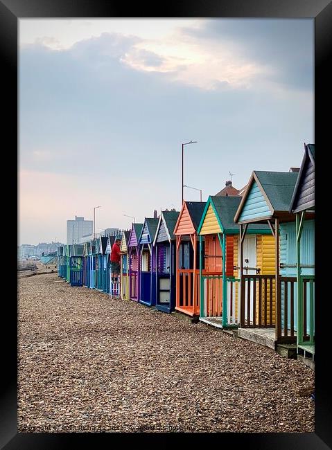 Beach huts Framed Print by Colin Richards