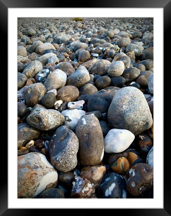 Pebble beach Framed Mounted Print by Colin Richards