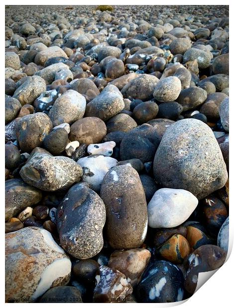 Pebble beach Print by Colin Richards