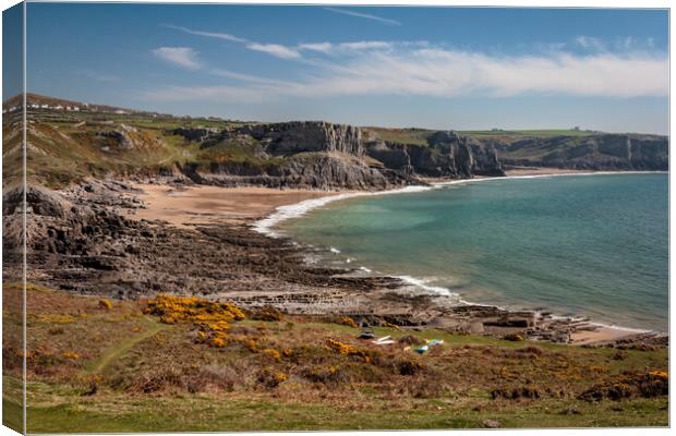 Fall Bay , Gower Canvas Print by Wendy Williams CPAGB