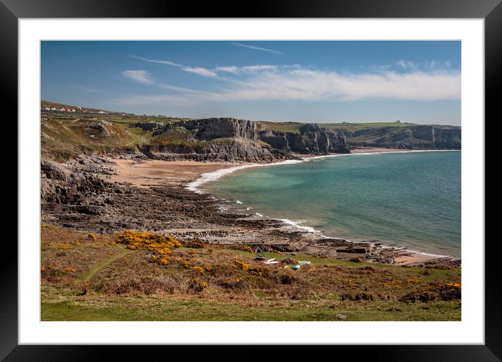 Fall Bay , Gower Framed Mounted Print by Wendy Williams CPAGB