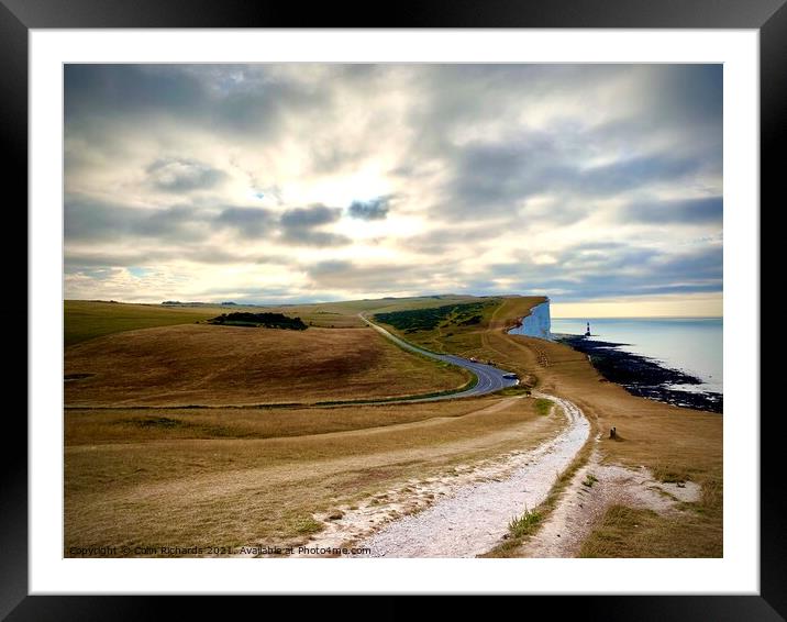 Cliffs edge Framed Mounted Print by Colin Richards