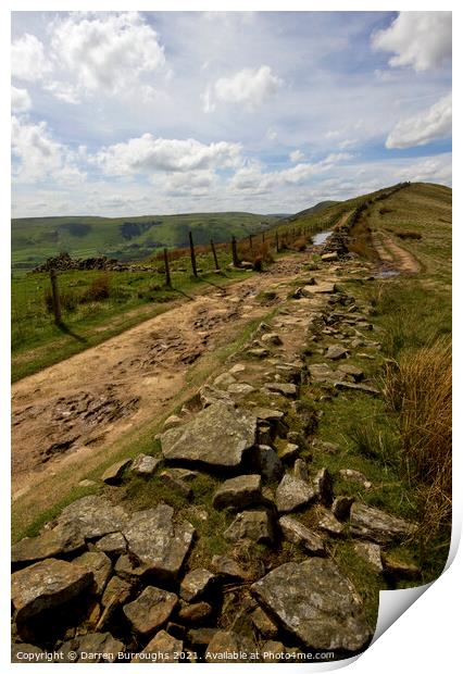The Great Ridge Derbyshire. Print by Darren Burroughs