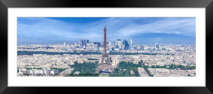 View from Montparnasse Tower Observation Deck | Panorama Framed Mounted Print by Melanie Viola
