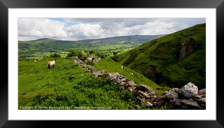 Above Cavedale Framed Mounted Print by Darren Burroughs