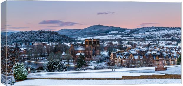 Inverness Winter Cityscape Canvas Print by John Frid