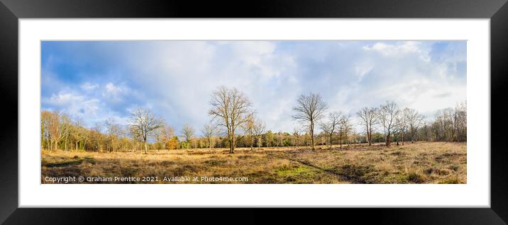 Smarts Heath Winter Panorama Framed Mounted Print by Graham Prentice