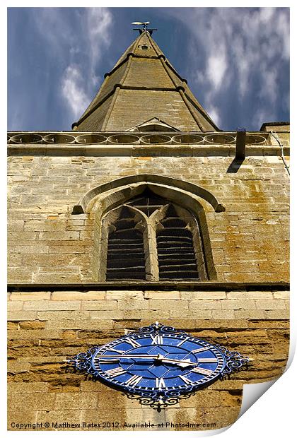 Tredington Church Spire Print by Matthew Bates
