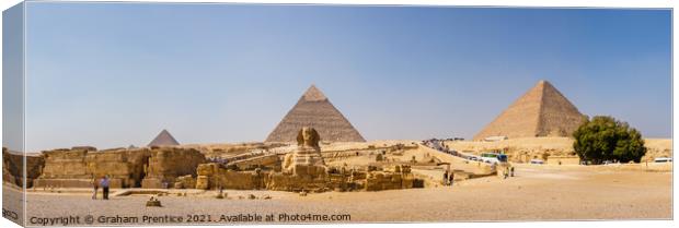 The Great Sphinx and Pyramids of Giza Canvas Print by Graham Prentice