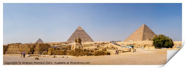 The Great Sphinx and Pyramids of Giza Print by Graham Prentice
