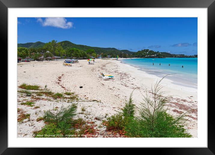Serene Caribbean Escape Framed Mounted Print by Peter Thomas