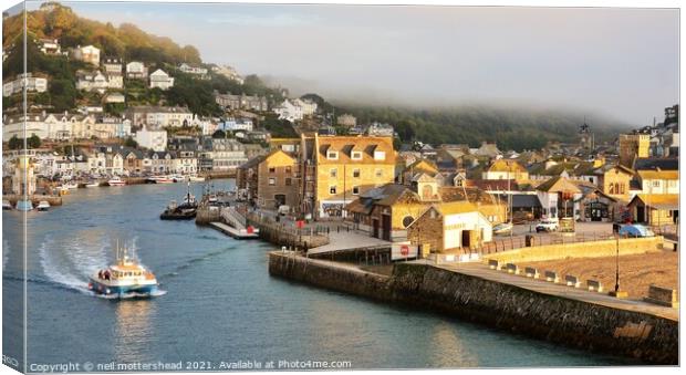 Early Morning Sun & Mist At Looe. Canvas Print by Neil Mottershead