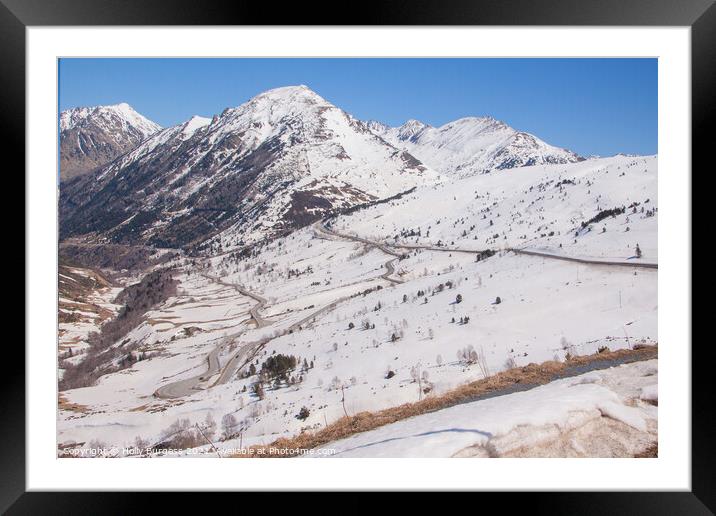 Andorra's Winter Wonderland: A Ski Haven Framed Mounted Print by Holly Burgess