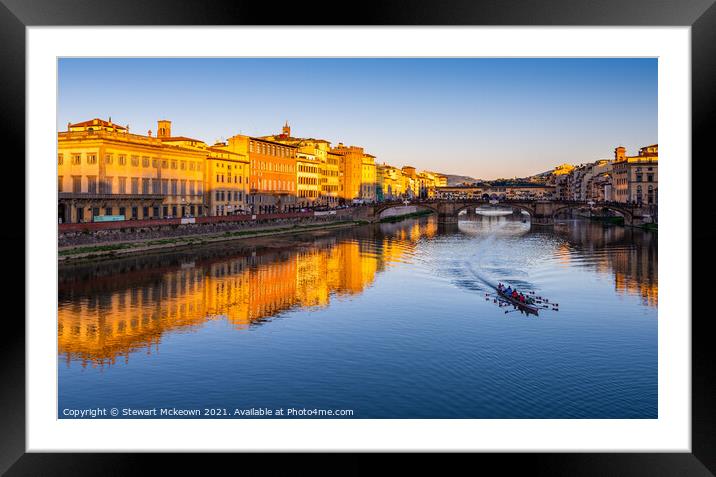 Florence Rowers Framed Mounted Print by Stewart Mckeown