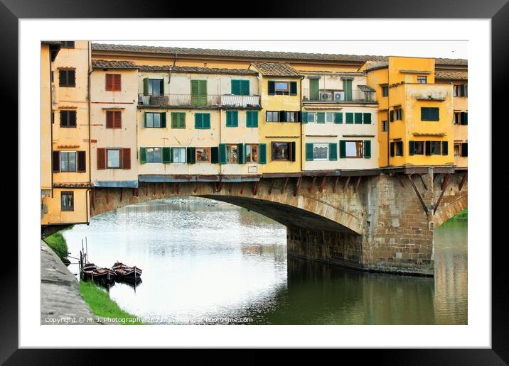Ponte Vecchio Framed Mounted Print by M. J. Photography