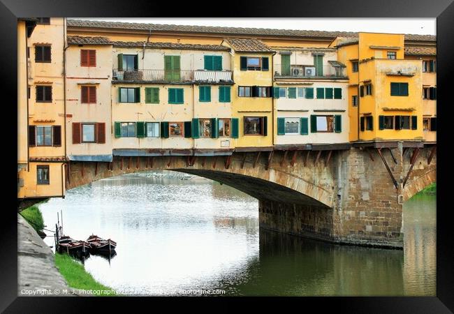 Ponte Vecchio Framed Print by M. J. Photography