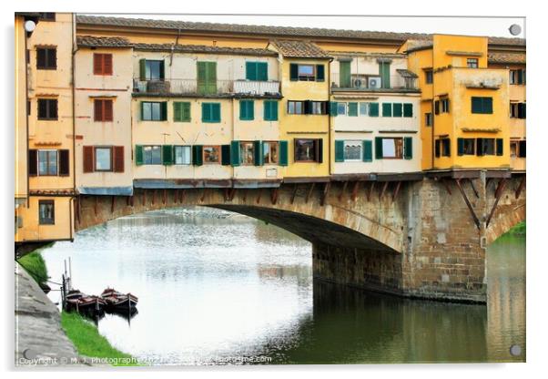 Ponte Vecchio Acrylic by M. J. Photography